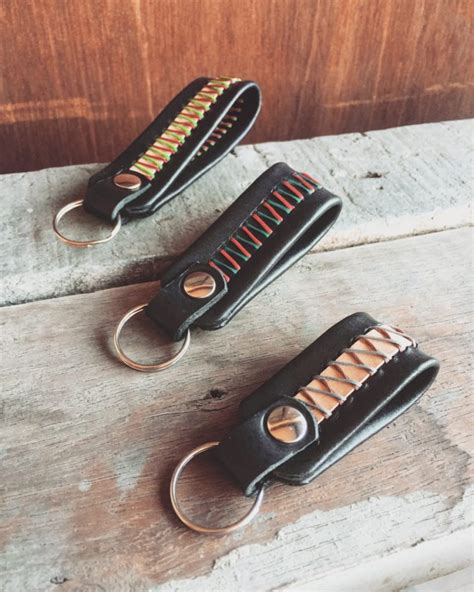 Handmade Italian Leather Keychain Via Handcrafted By Quiddity