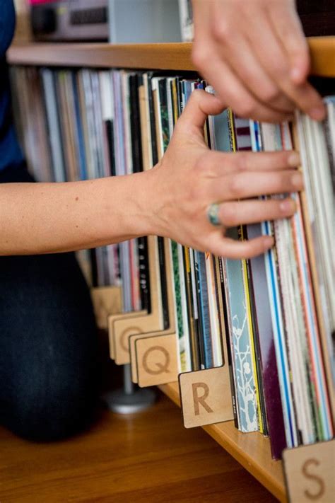 Alphabetize Your Record Collection With Wood Divider Tabs Design Milk