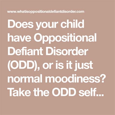 Does Your Child Have Oppositional Defiant Disorder Odd Or Is It Just