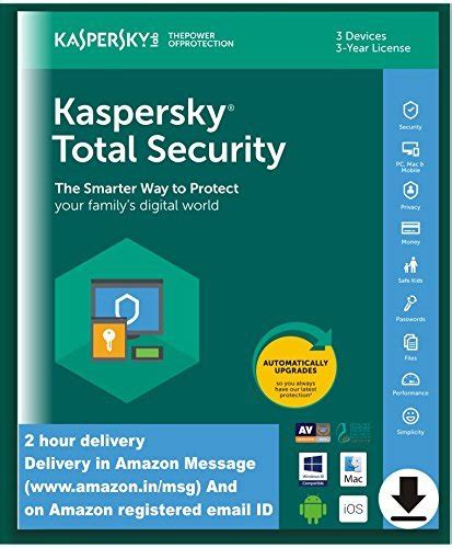 Kaspersky Total Security 3 Device 3 Year Single Key Email