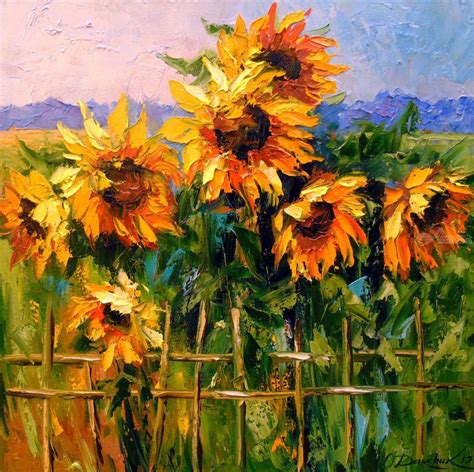 Sunflower Art Sunflower Painting Sunflower Art Print