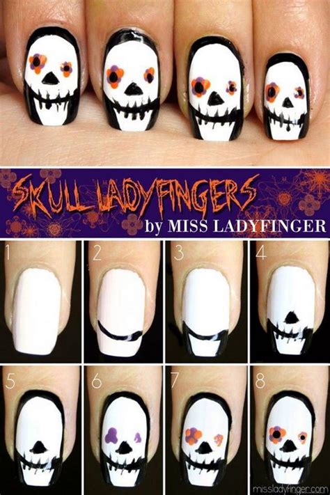 step  step halloween nail art design tutorials