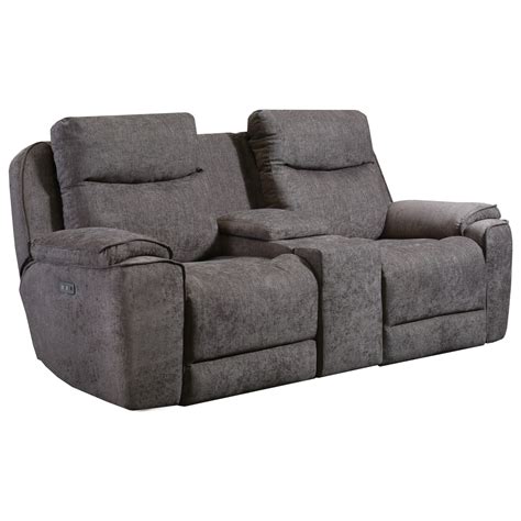 Southern Motion Show Stopper Power Reclining Loveseat W Console