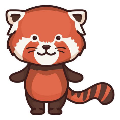 Cute Red Panda Character Transparent Png And Svg Vector File