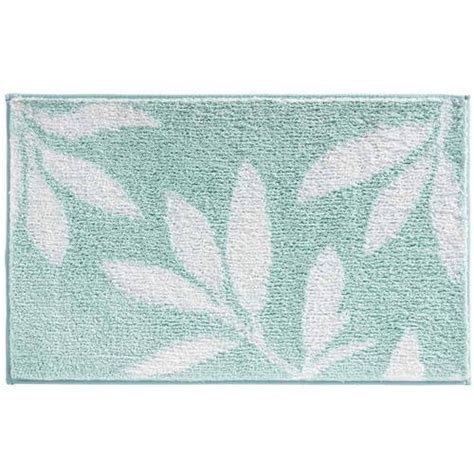 Interdesign Microfiber Leaves Bathroom Shower Rug 34x 21