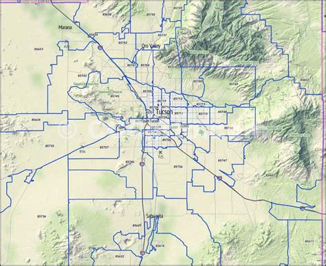 Map Of Tucson Zip Codes Cape May County Map