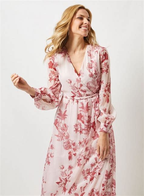 Pink Floral Long Sleeve Maxi Dress Dorothy Perkins Pink Floral Maxi Dress Long Maxi Dress