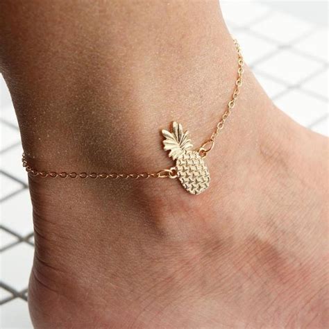 Summer Hot Delicate Gold Pineapple Anklet Trendy Foot