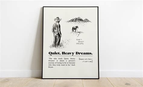 Zach Bryan Quiet Heavy Dreams Poster Music Print Music Etsy