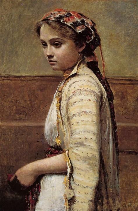 Gustave Courbet — Artist Corot The Greek Girl Via Camille Greek Girl Portrait Painting