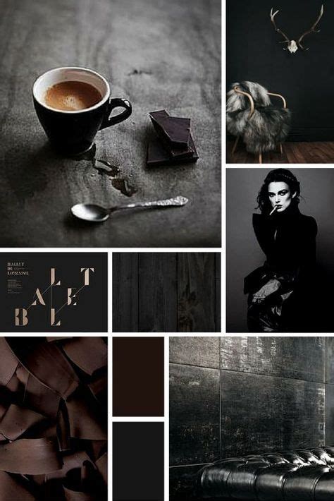 Midweek Moodboard 5 Black Coffee Deep Chocolate Brown Grey And