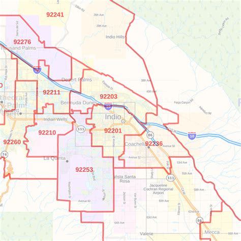 Riverside County Map California Zip Codes