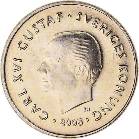 coin sweden carl xvi gustaf krona 2005 eskilstuna european coins