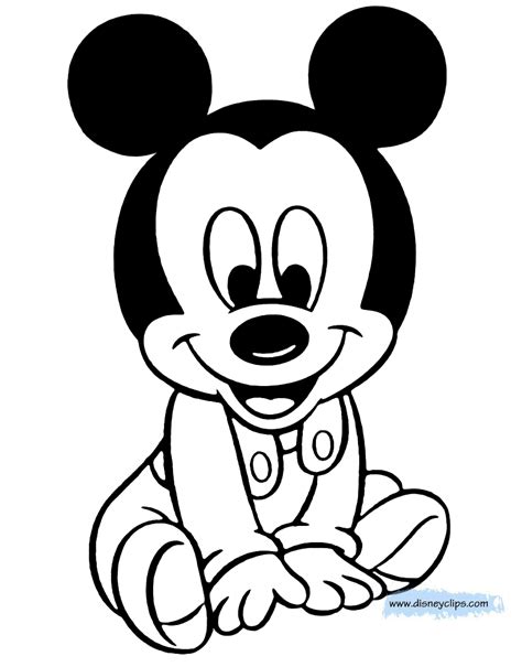Personalize with your own color! baby-mickey-coloring3.gif 821×1.049 pixels | Babies, Baby