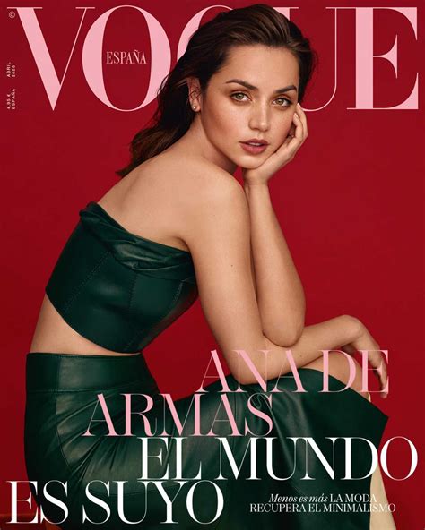 Ana De Armas For Vogue Espana Cover April 2020 Gotceleb