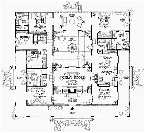 Spanish revival home spanish style homes spanish house spanish colonial homes spanish style interiors spanish style bathrooms spanish the house designers: This floor plan can be modified into the Spanish style ...