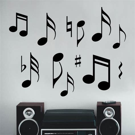 Musical Notes Assorted Sizes Music Note Decals Vinyl Wall Art