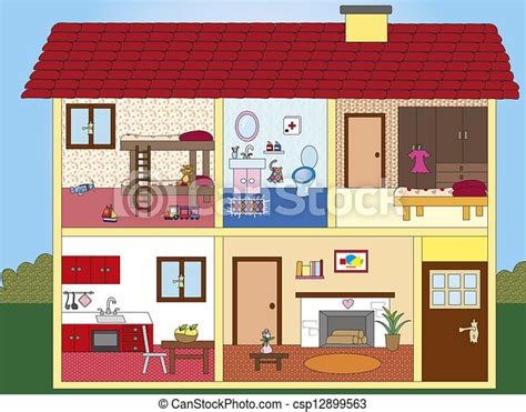 House Ilustración Del Interior De Una Casa