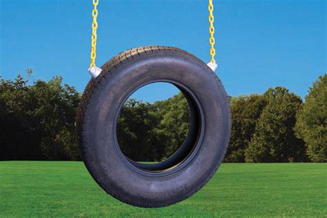2 Chain Rubber Tire Swing For Backyard Playsets