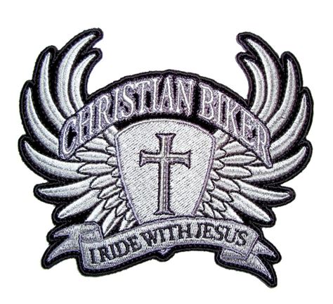 Christian Biker I Ride With Jesus Biker Patch Leather Supreme