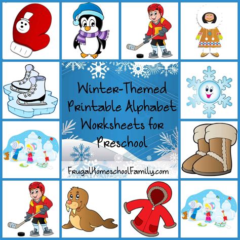 Free Winter Themed Printable Alphabet Worksheets For