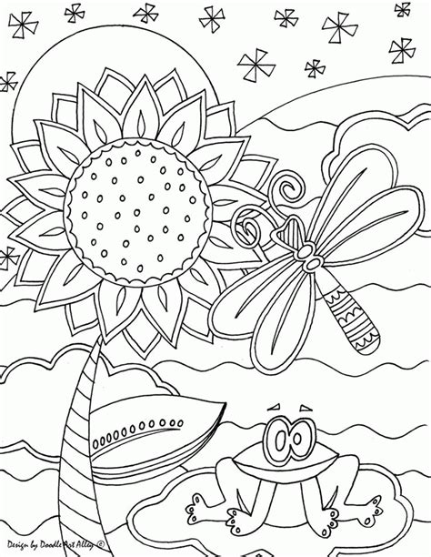 Coloring Pages Doodle Art Alley Imagesee