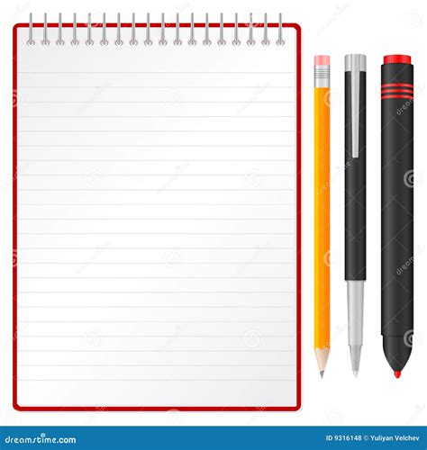Notebook Pen Pencil And Marker Royalty Free Stock Photos Image 9316148