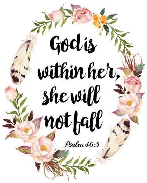 Psalm 46:5 Printable wall decor Bible verses by YourPrettyPrints ...