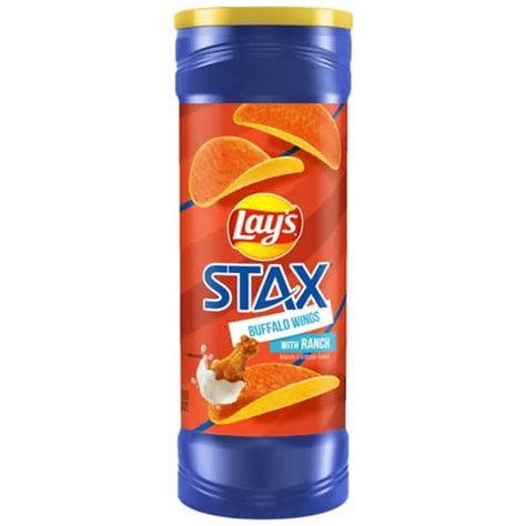 Lays Stax Potato Chips Buffalo Wings With Ranch 155g Sweet Genie