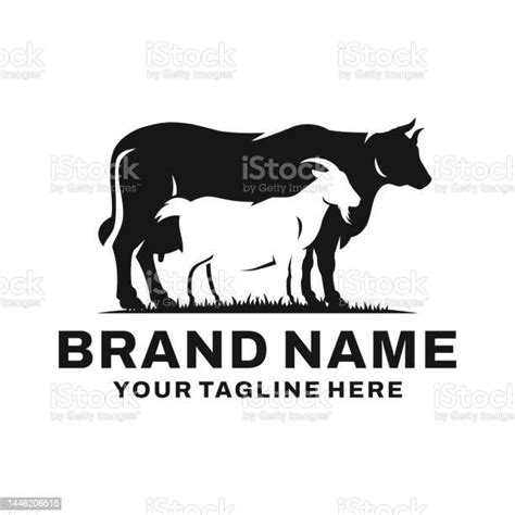 Farm Animal Logo Vector Cattle Farm Logo Stock Illustration Download