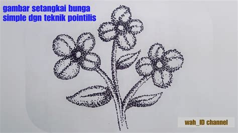 Cara Menggambar Bunga2 Dengan Teknik Pointilis Tutorial Gambar