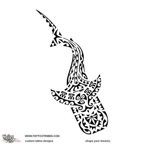 Ma´o Tohora Whale Shark Whale Shark Manta Original Polynesian Tattoo