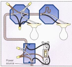 To wire this circuit in this manner, you will need to run a #14/3 between the two light boxes. wiring diagram for car: Power Coming Switch Lights Series