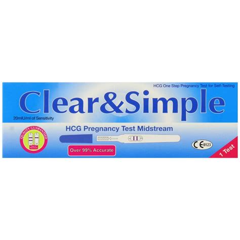 Your health care provider will advise you on which tests you'll need. CLEAR & SIMPLE HCG PREGNANCY TEST MIDSTREAM | Poundstretcher