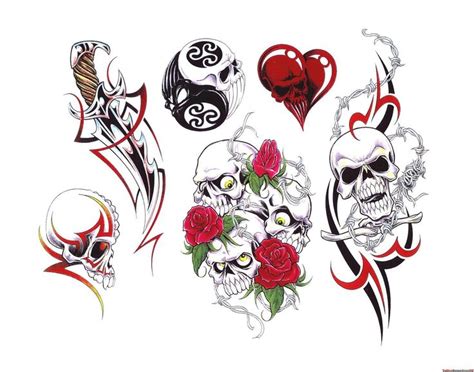 9 Best Skull Tattoo Designs Stars And Hearts Images On