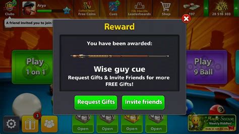 This page updates frequently with new information and news about promotional gifts. Free Wise Guy Cue Link 8 Ball pool daily rewards 28 ...