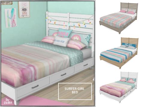 The Sims Resource Surfer Girl Double Bed