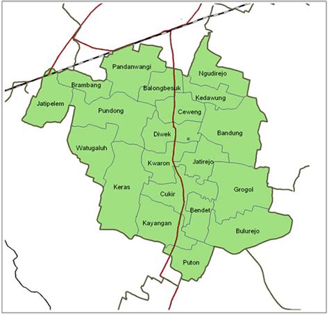 takjub indonesia peta kecamatan kecamatan  kabupaten jombang