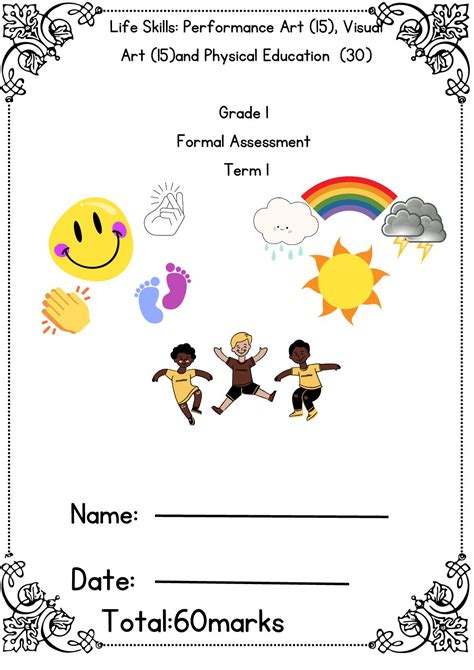 Grade 1 Term 1 Life Skills Formal Assessment Teacha
