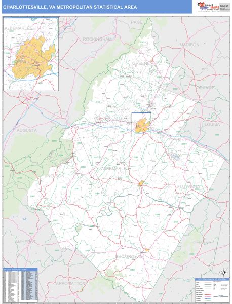 Maps Of Charlottesville Metro Area Virginia