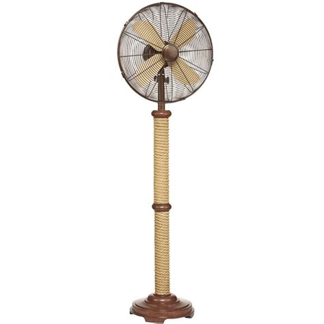 Deco Breeze Adjustable Height 16 In Pedestal Fan Copper Dbf0209 The