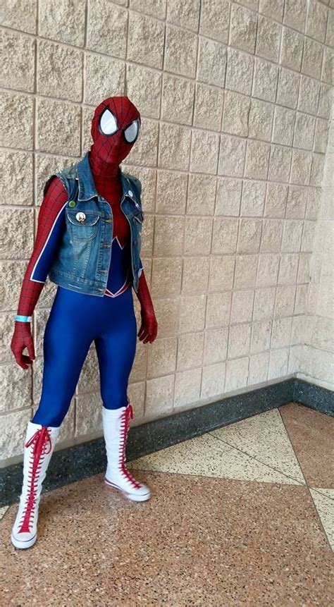 my spider punk cosplay tested out at tampa bay comic con comicbooks