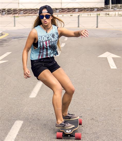 Skateboarder Girl High Quality Sports Stock Photos ~ Creative Market