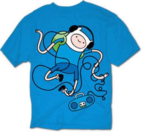 Adventure Time With Finn And Jake Dancing Finn Mens T Shirt Tee Medium
