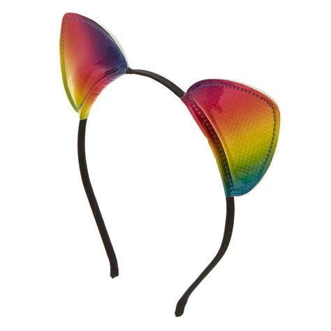 Rainbow Cat Ears Headband Claires Us