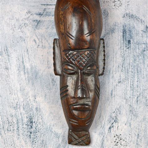 Vintage Wooden African Carving Wall Hanging By Coolvintage