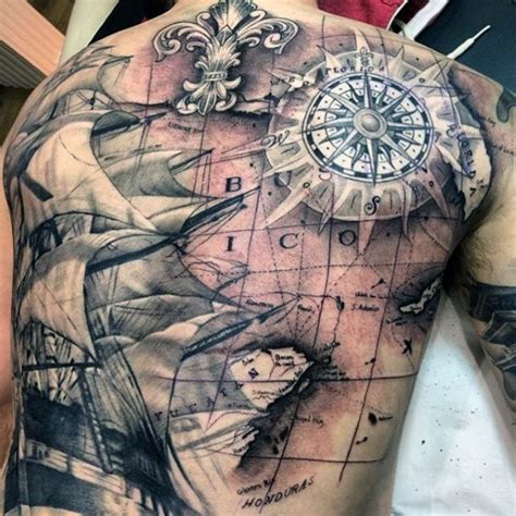 49 tatuaggi con le mappe cartografiche antiche e moderne