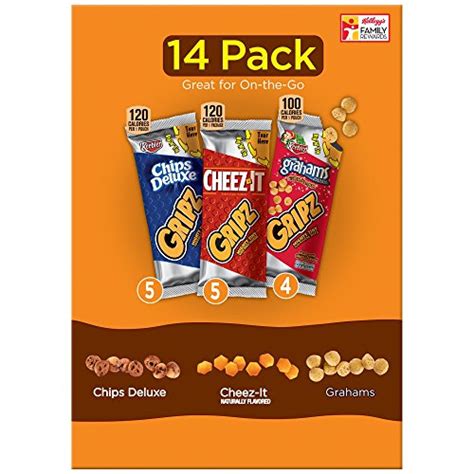 Kelloggs Gripz Chips Deluxecheez Itgrahams Snack Variety Pack 14 09