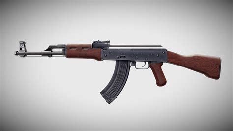 Ak 47 Rigged Low Poly Pbr Buy Royalty Free 3d Model By Martin