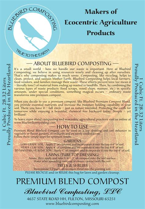 Premium Blend Organic Compost Omri Listed Bulk Bluebird Composting